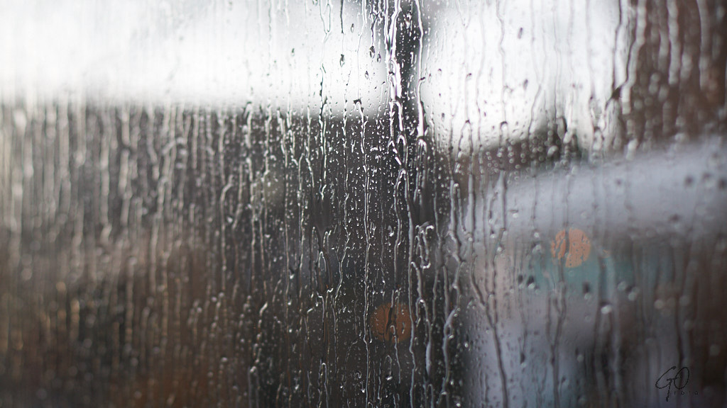 Regen op een raam
